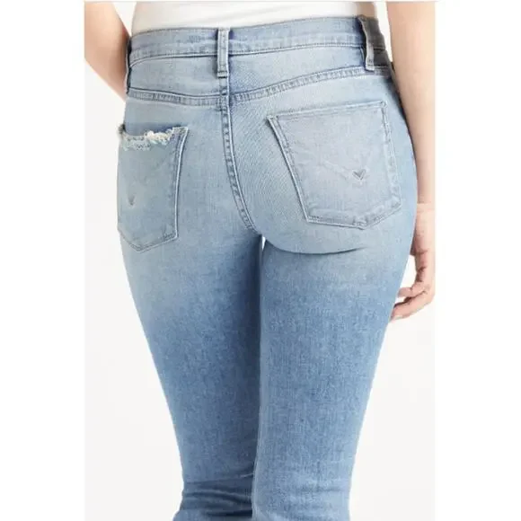 HUDSON NWT Nico Straight Ankle Chewed Hem Denim Jean // 24